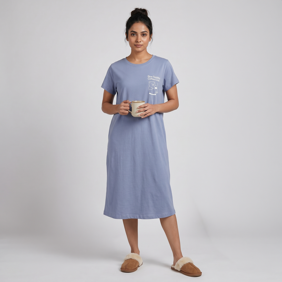 Cotton Printed Short Gown