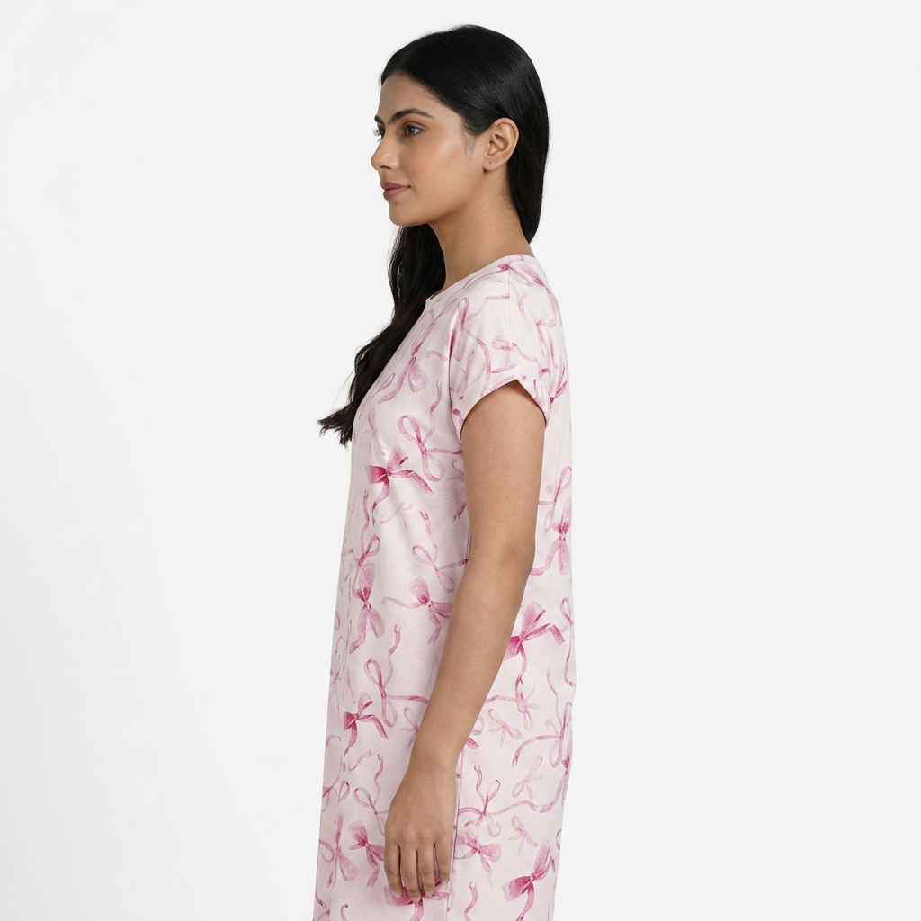 Knitted Abstract Short Gown