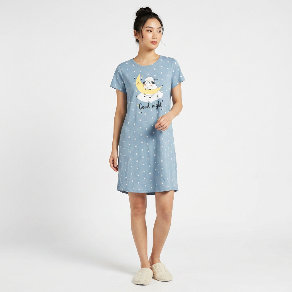Cotton Printed Short Gown