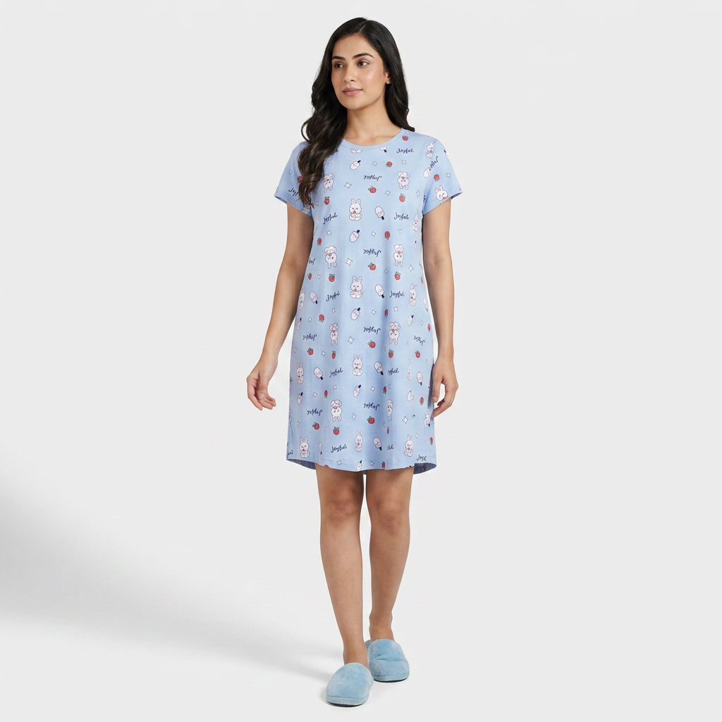 Cotton Printed Short Gown