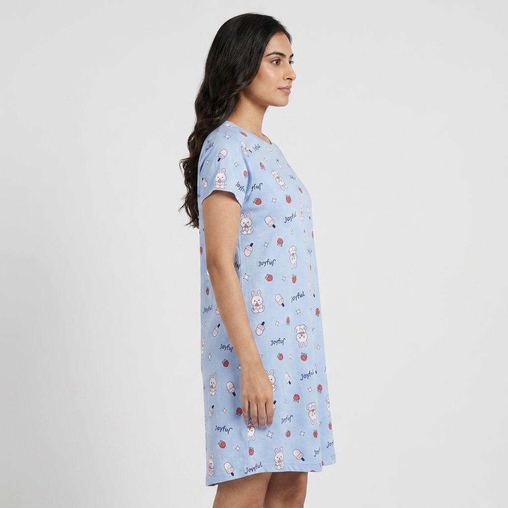 Cotton Printed Short Gown