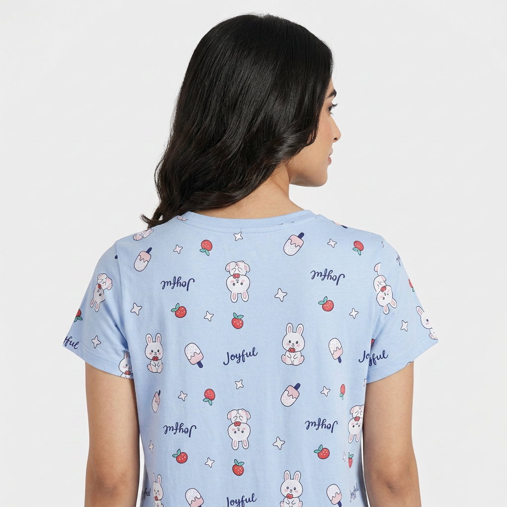 Cotton Printed Short Gown