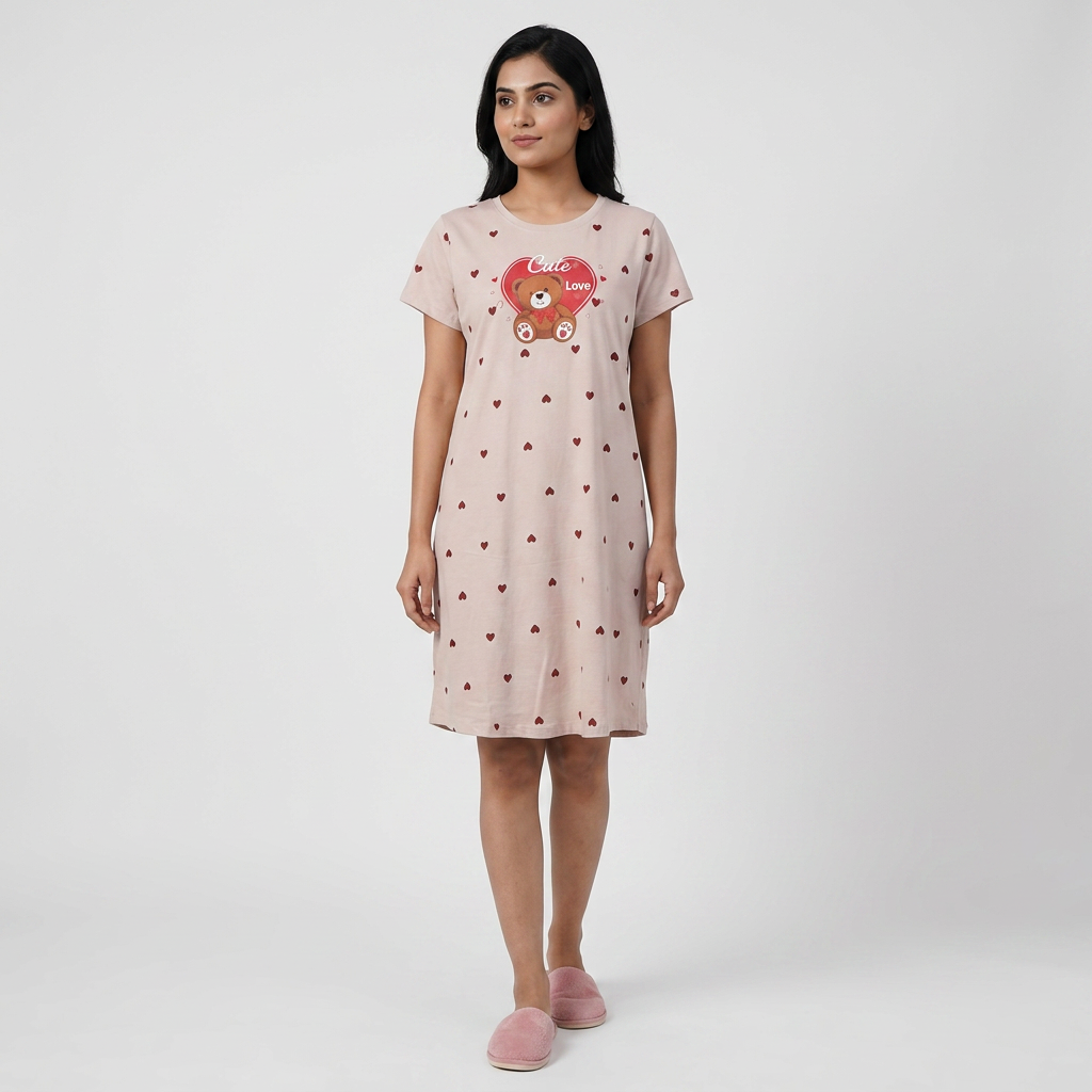 Cotton Printed Short Gown