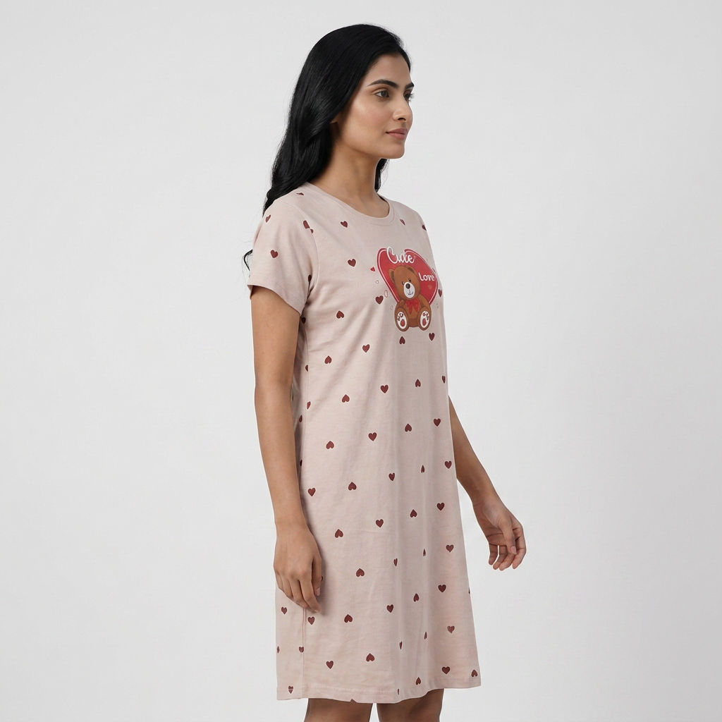 Cotton Printed Short Gown