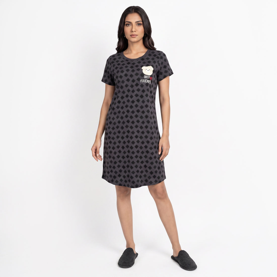 Cotton Printed Short Gown
