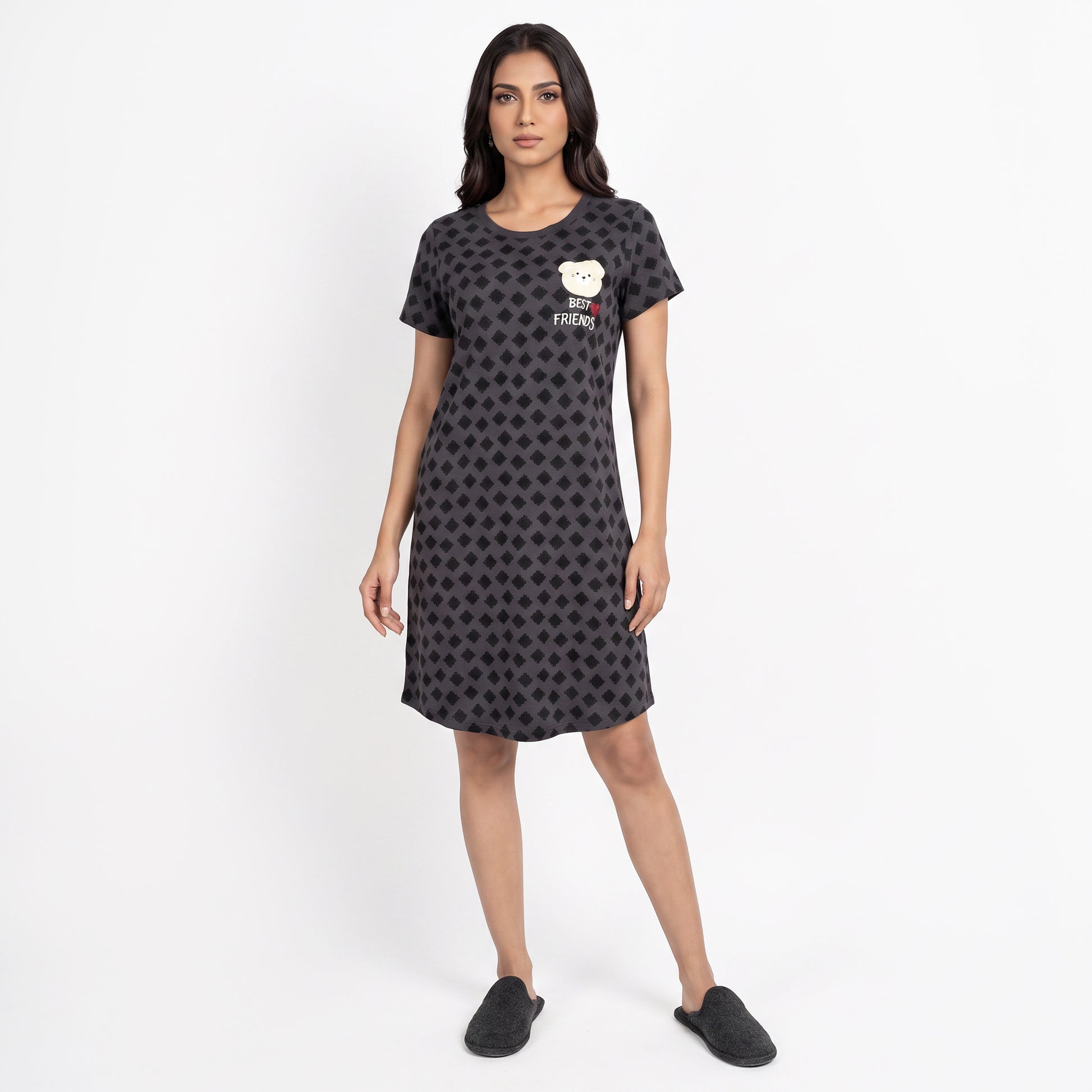 Cotton Printed Short Gown