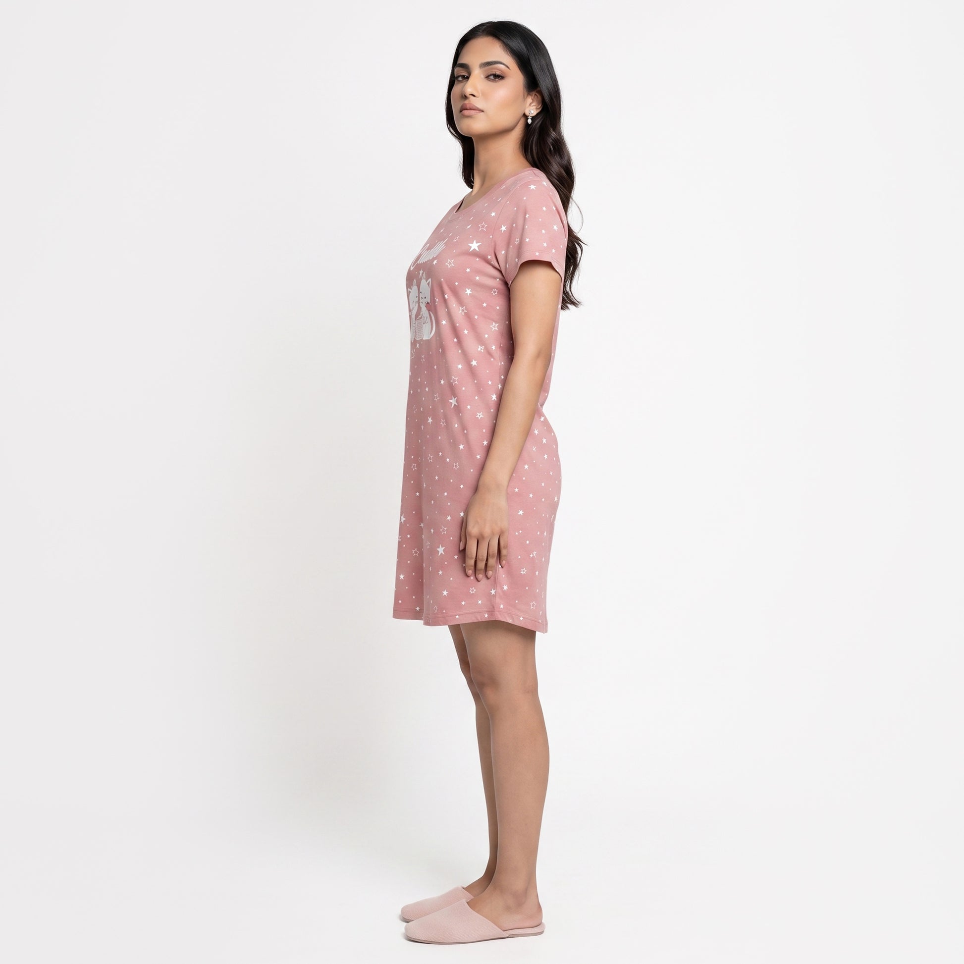 Cotton Printed Short Gown