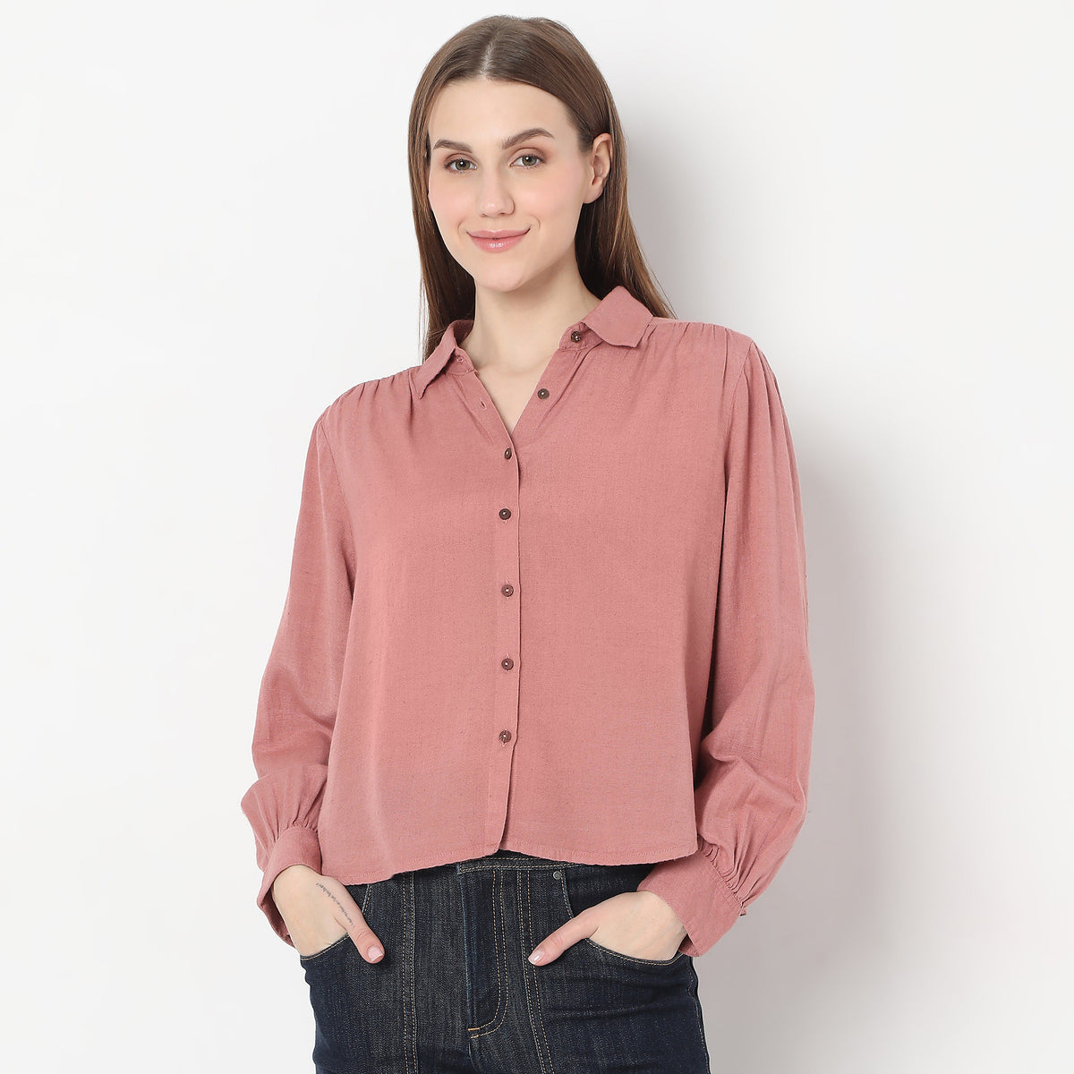 Regular Fit Solid Shirt