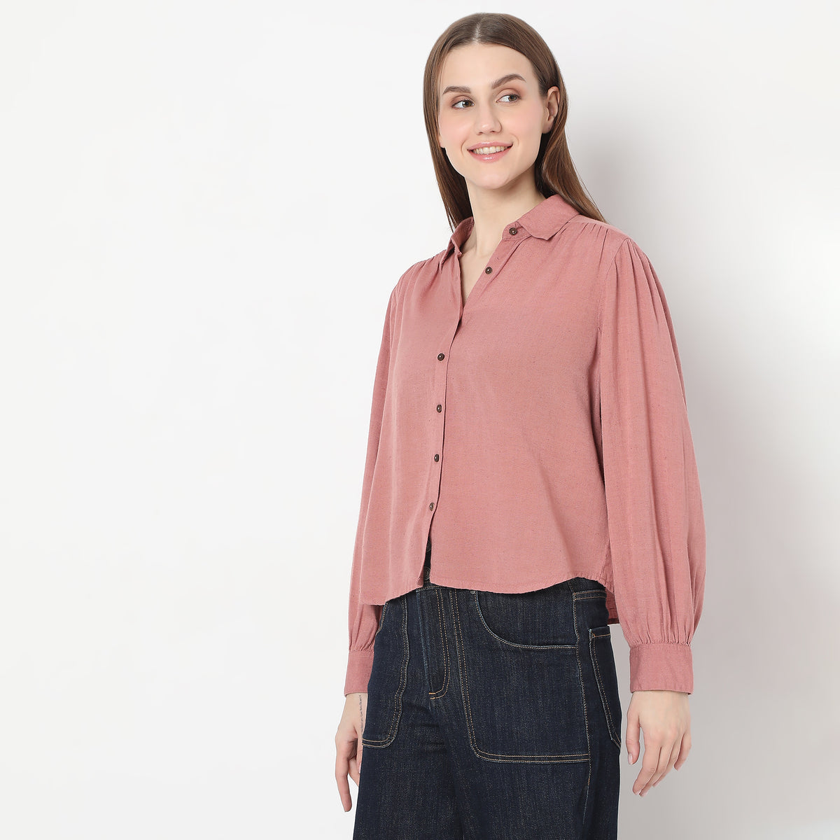 Regular Fit Solid Shirt