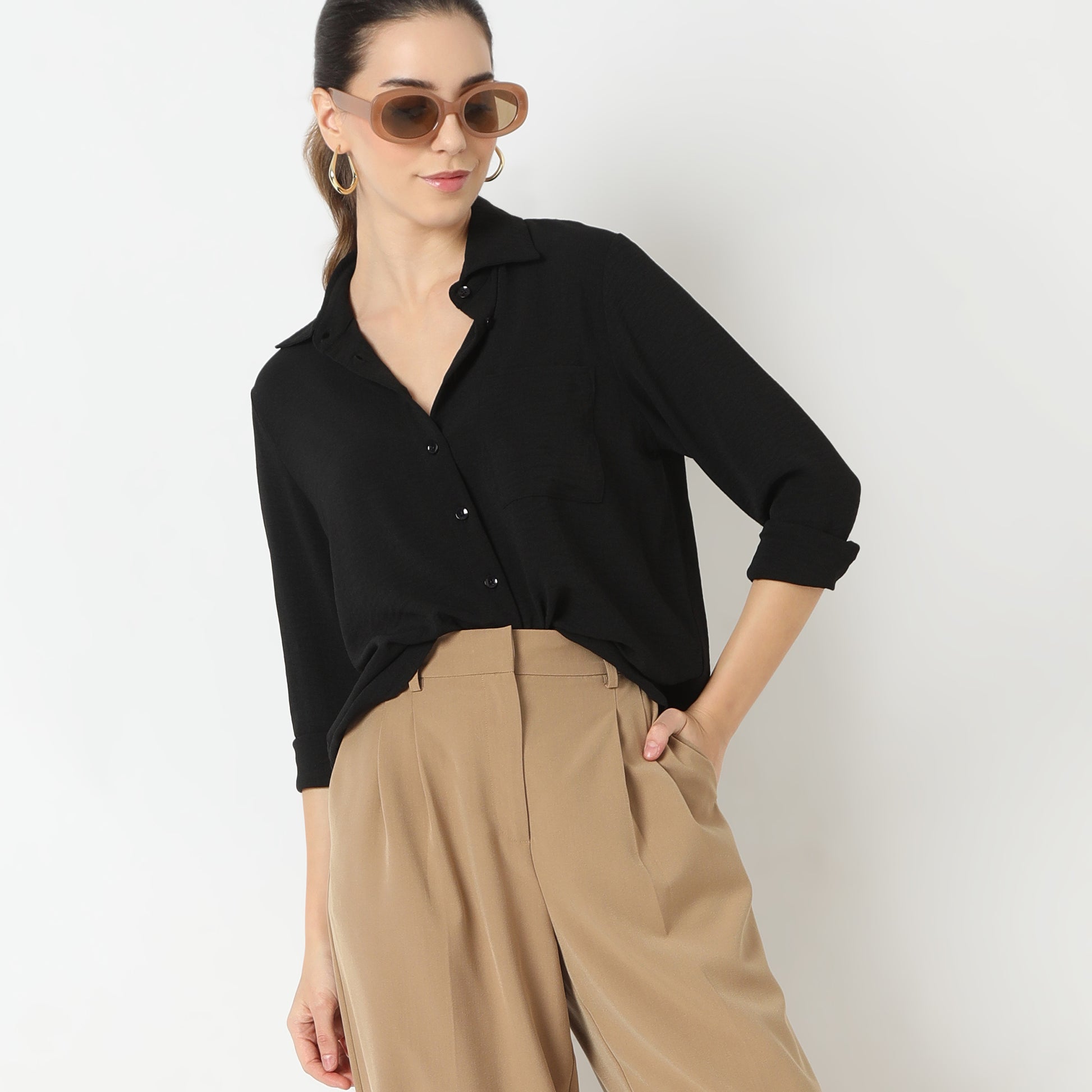 Textured Regular Full Sleeve Shirt