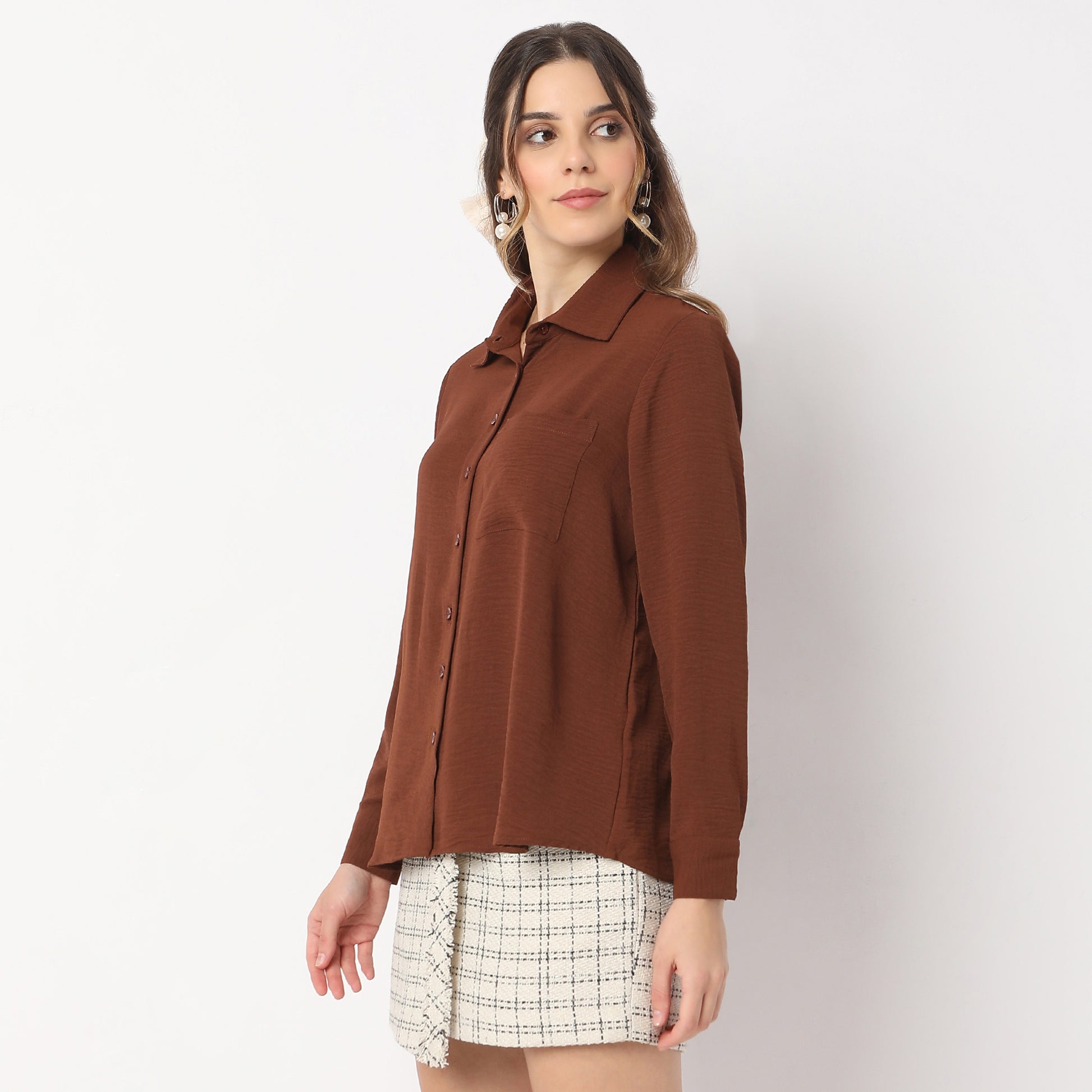 Textured Regular Full Sleeve Shirt