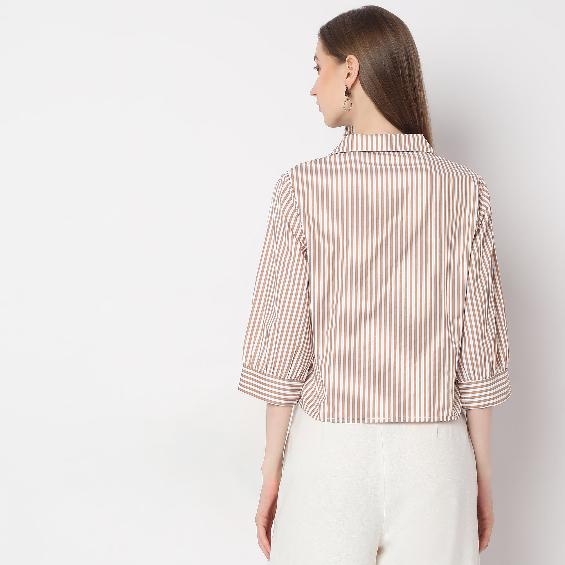 Boxy Fit Striped Shirt