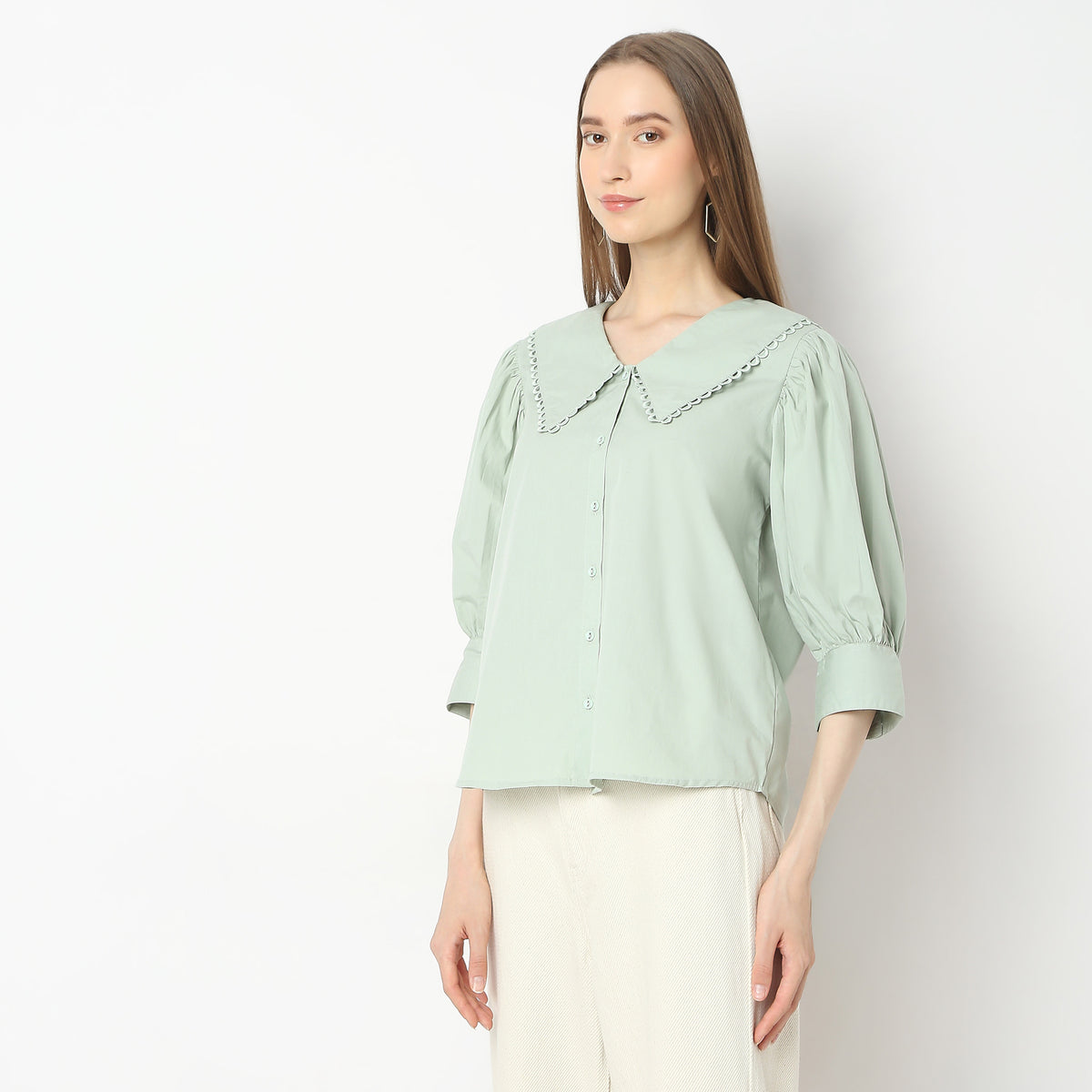 Regular Fit Solid Shirt