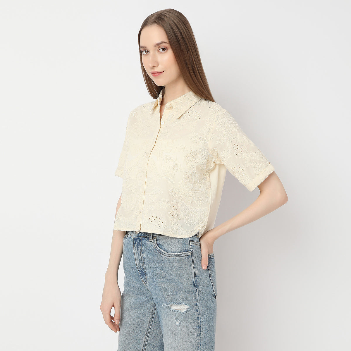 Regular Fit Embroidered Shirt