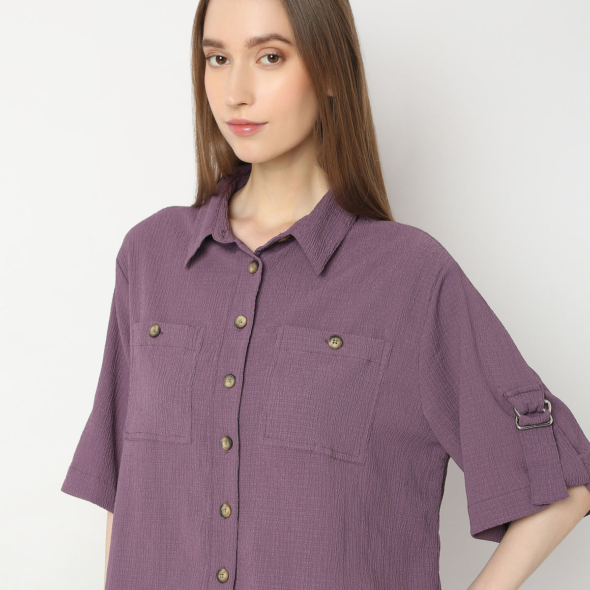 Regular Fit Solid Shirt