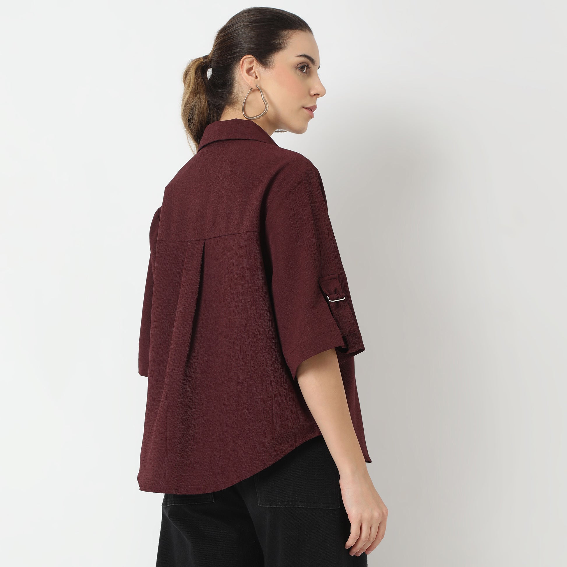 Regular Fit Solid Shirt