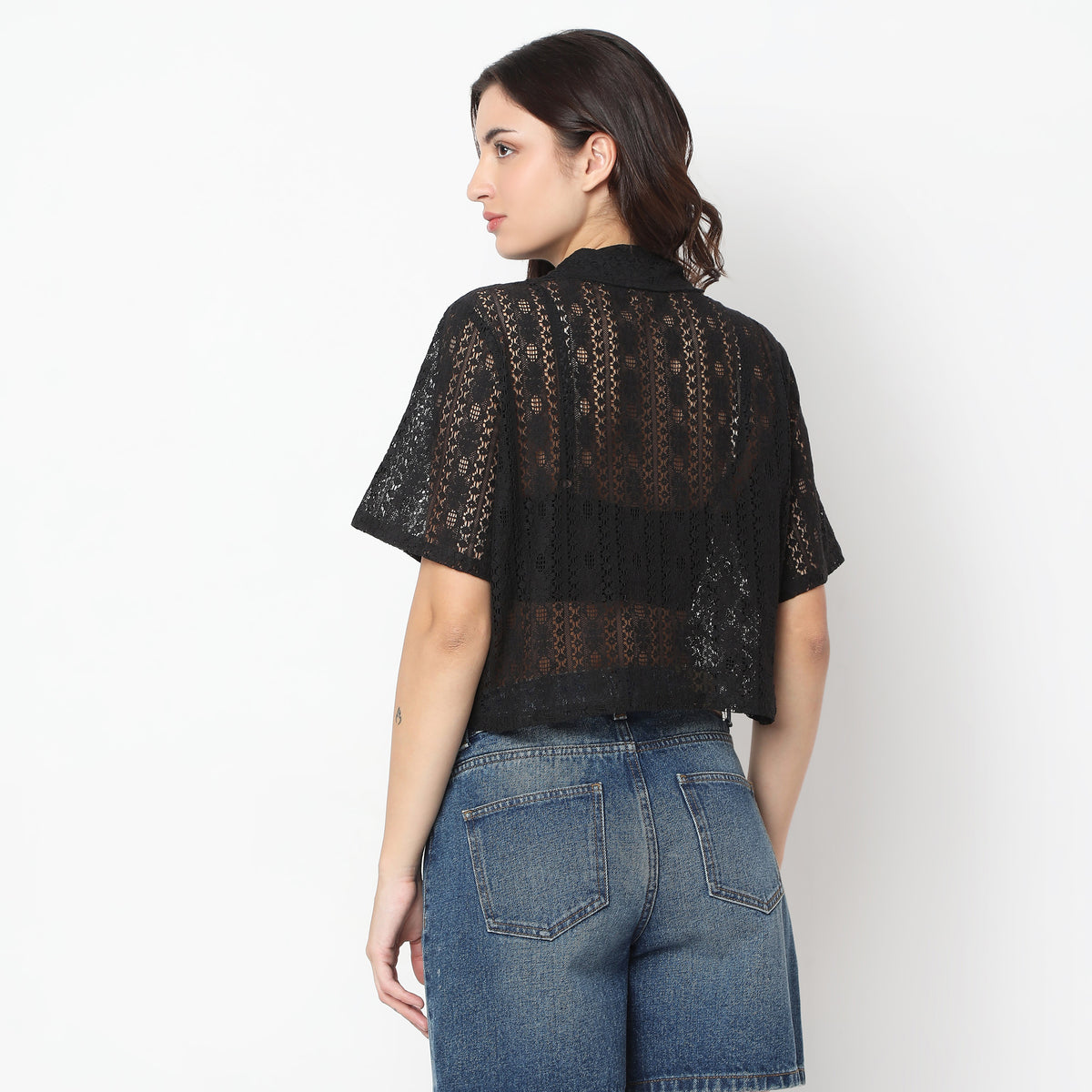 Boxy Fit Lace Shirt