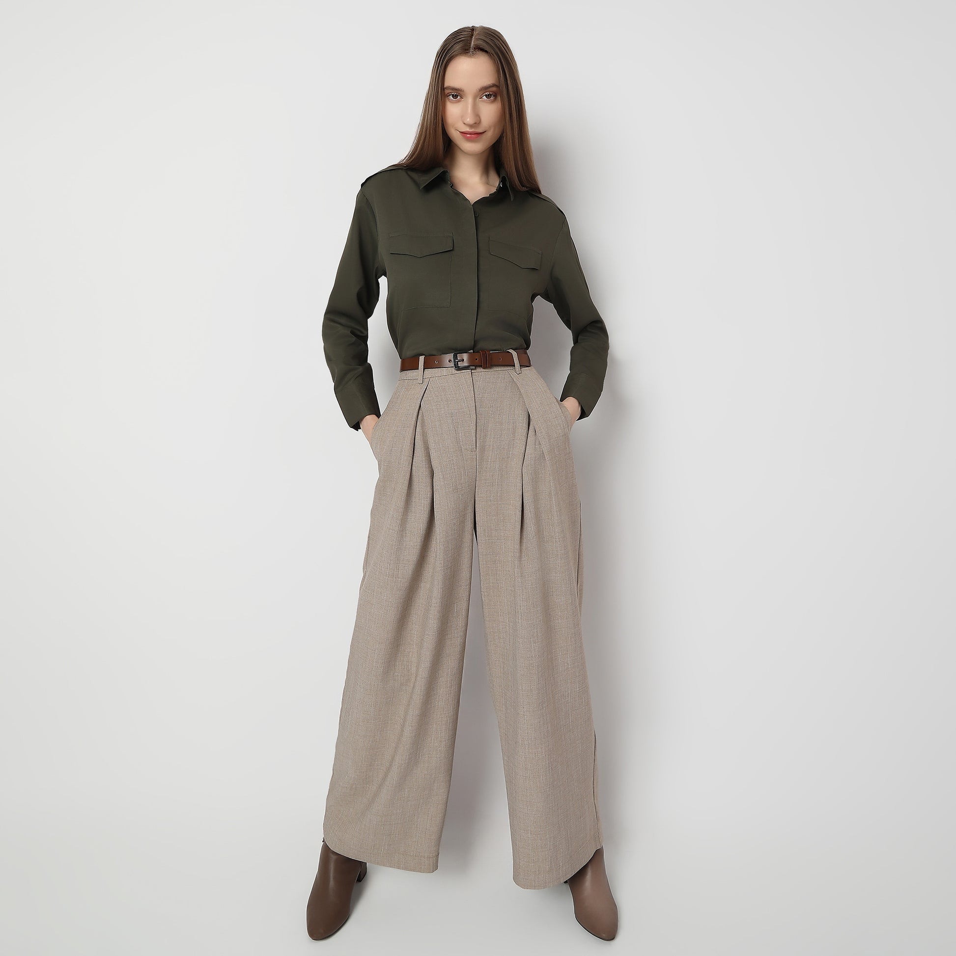 Regular Fit Solid Shirt