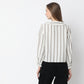 Striped Full-Sleeve Layered Collar Casual Shirt