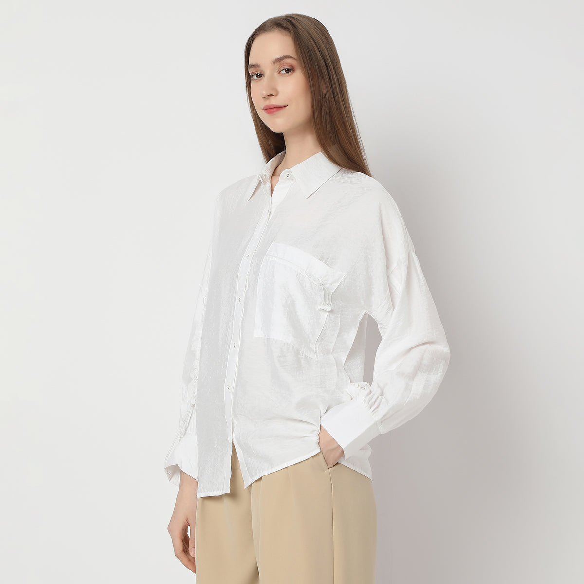 Regular Fit Solid Shirt