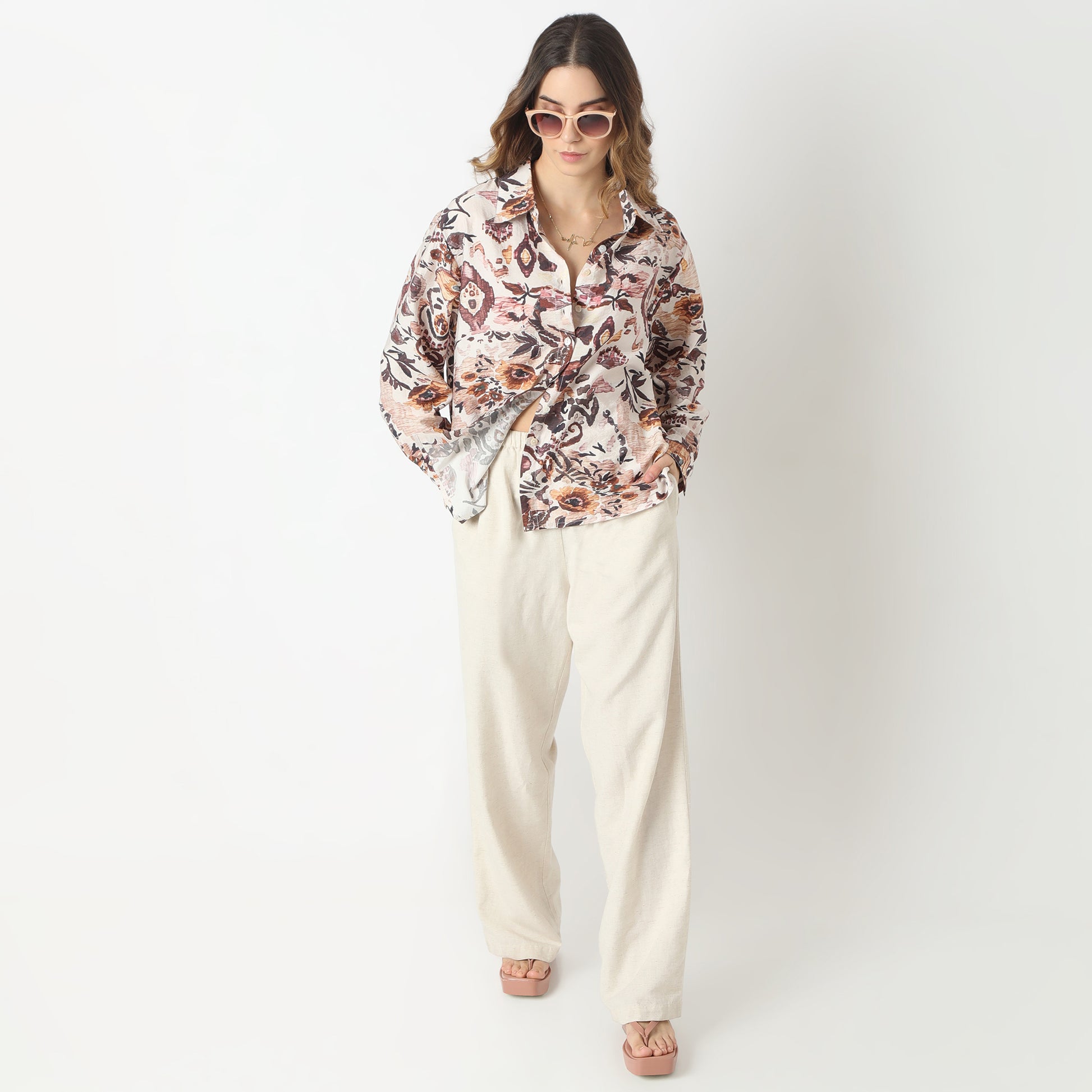 Regular Fit Printed Shirt Collar Shirt