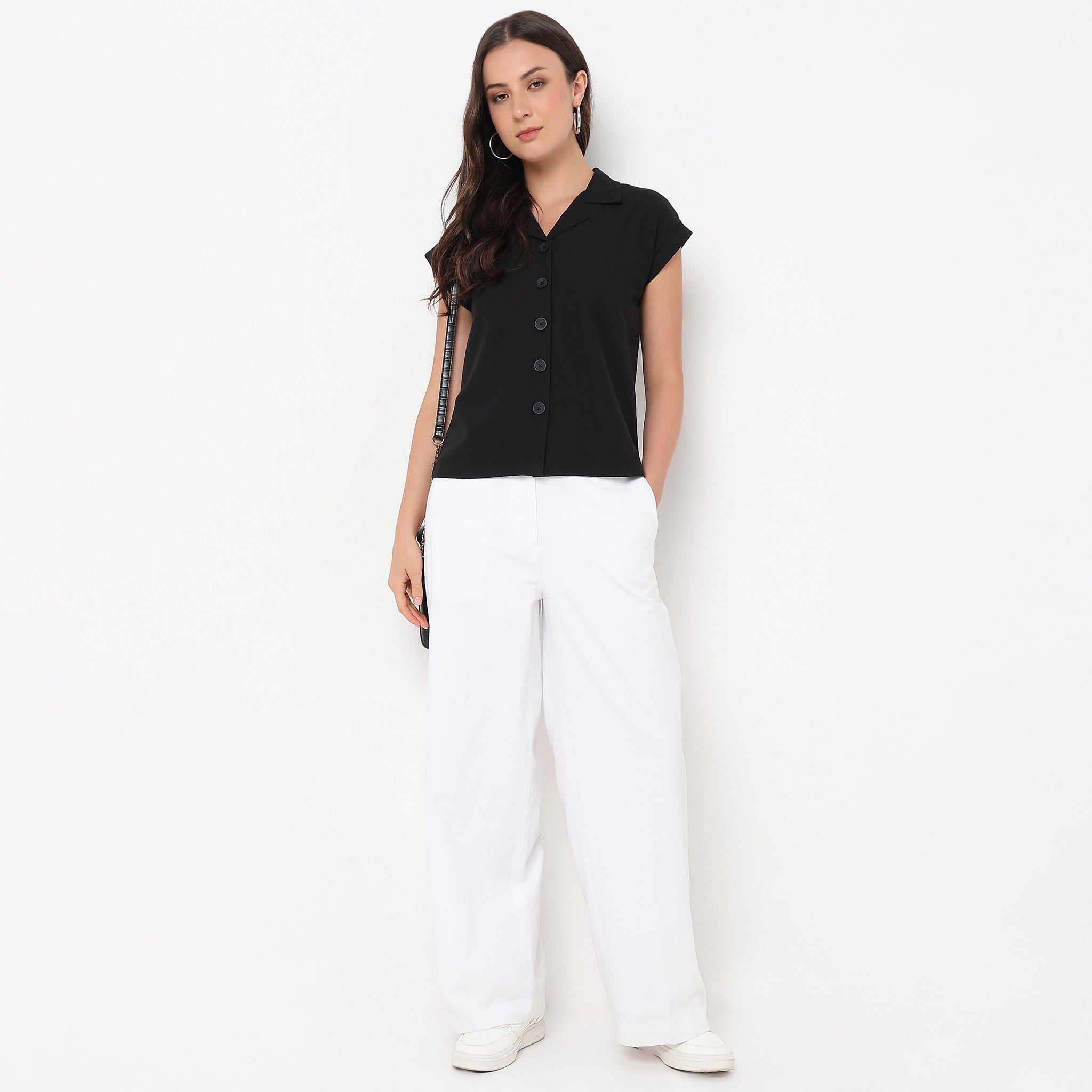 Dolman Sleeve Solid Lace Shirt