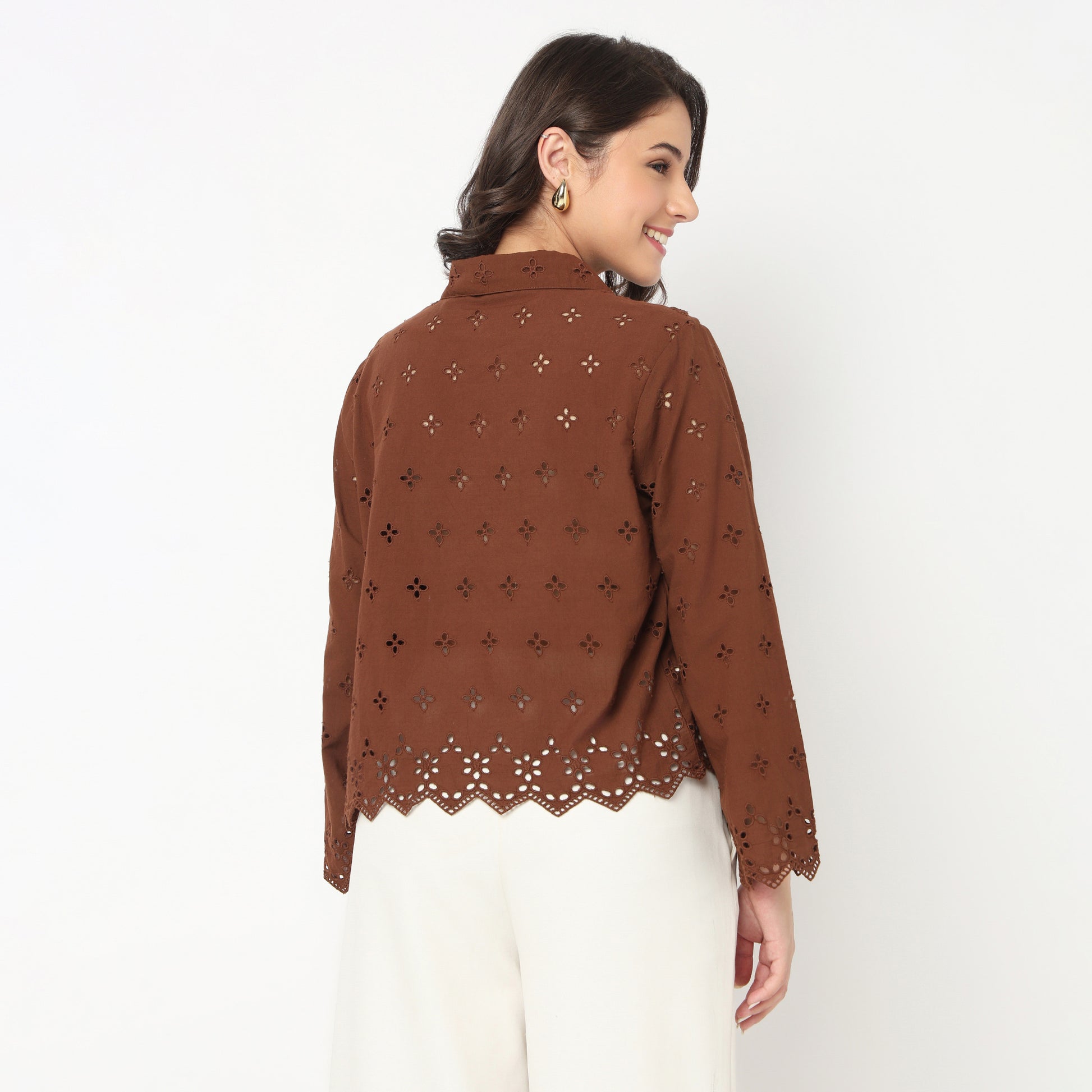 Cotton Schiffli Shirt