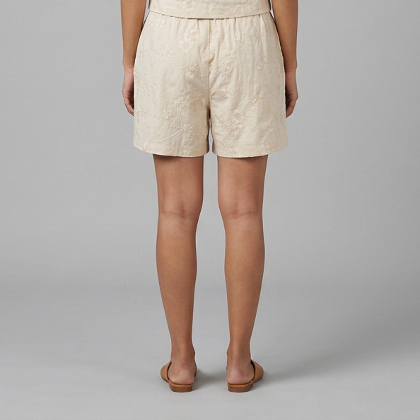 Cotton Embroidered Regular Shorts