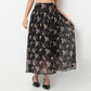 Flare Fit Printed Ankle Length Mid Rise Skirt