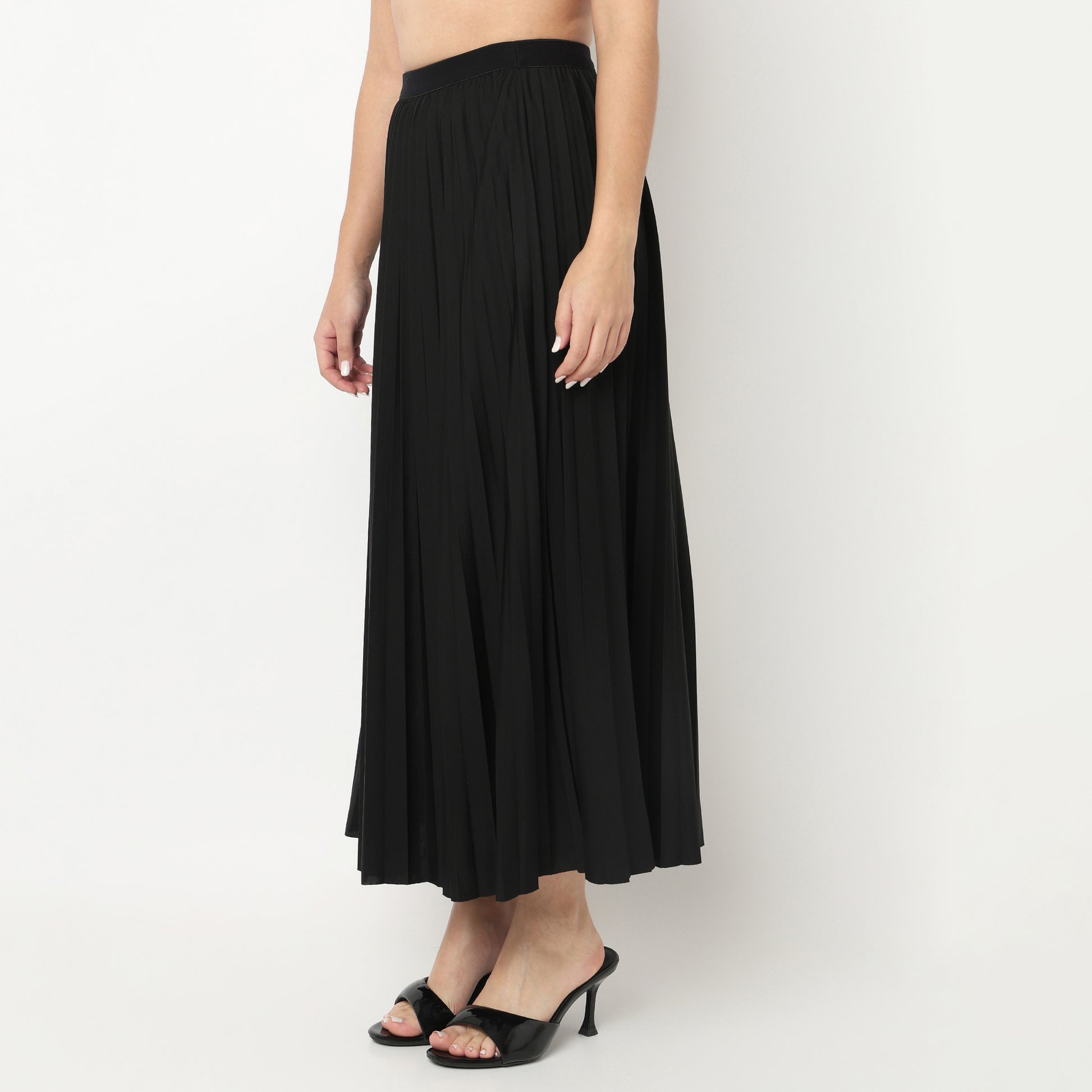 Ankle Length Solid Skirt