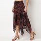Buy Women Flare Fit Printed Knee Length Mid Rise Skirt  - Style Union
