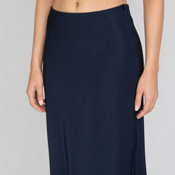 Solid Ankle Length Flare Skirt