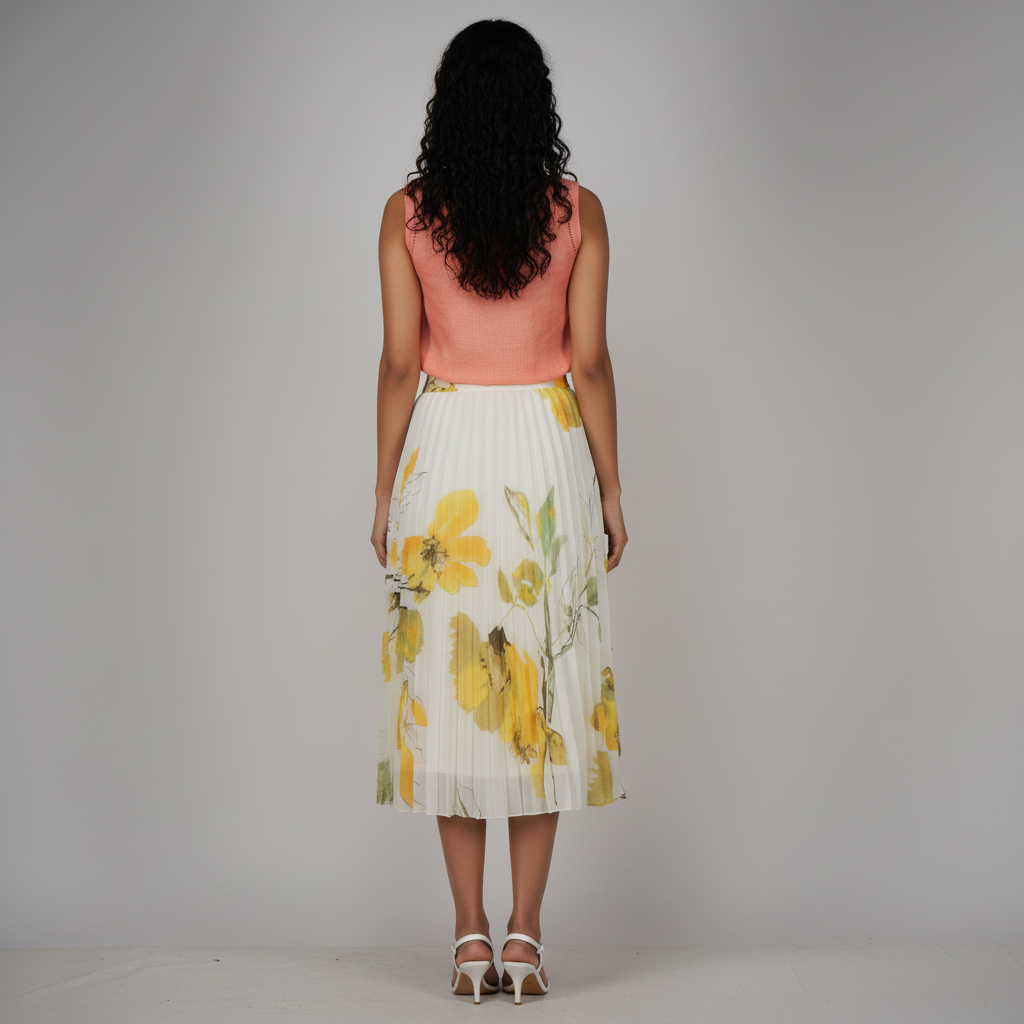 Printed Mid Rise Skirt