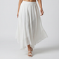 Cotton Solid Flared Skirt