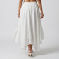 Cotton Solid Flared Skirt