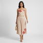 Cotton Embroidered Flared Skirt