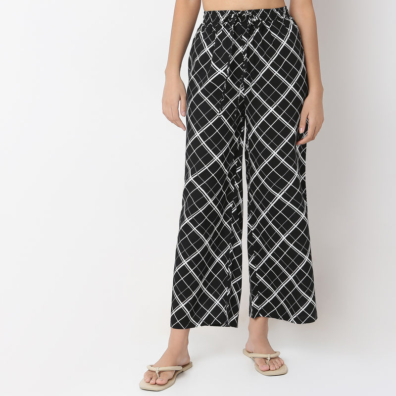 Printed Abstract Lounge Palazzos