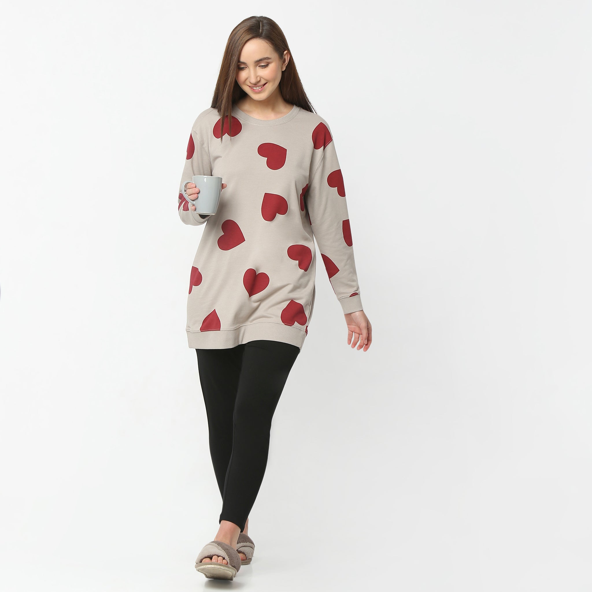 Regular Fit Solid Ankle Length Mid Rise Leggings