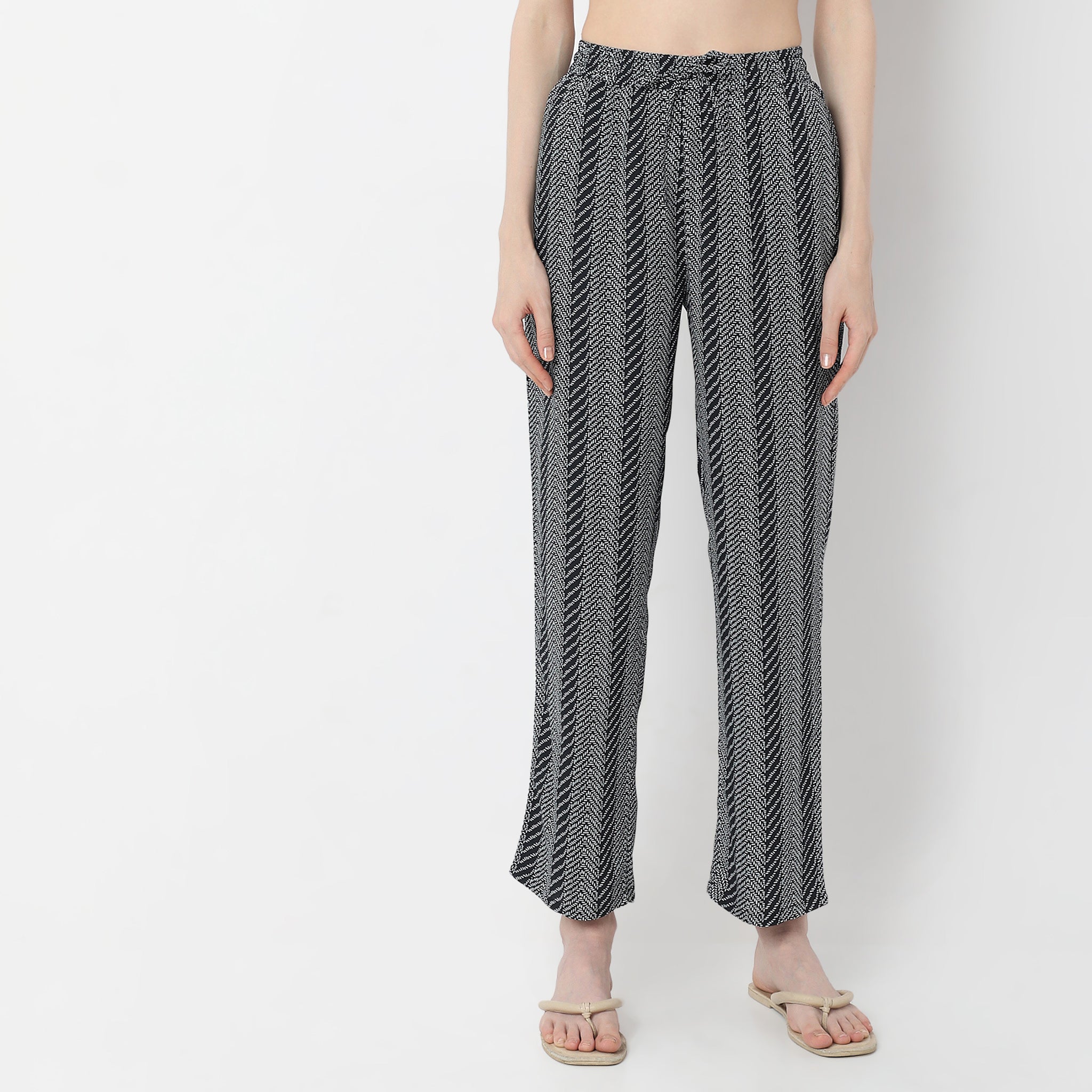 Abstract Print Cotton Palazzos