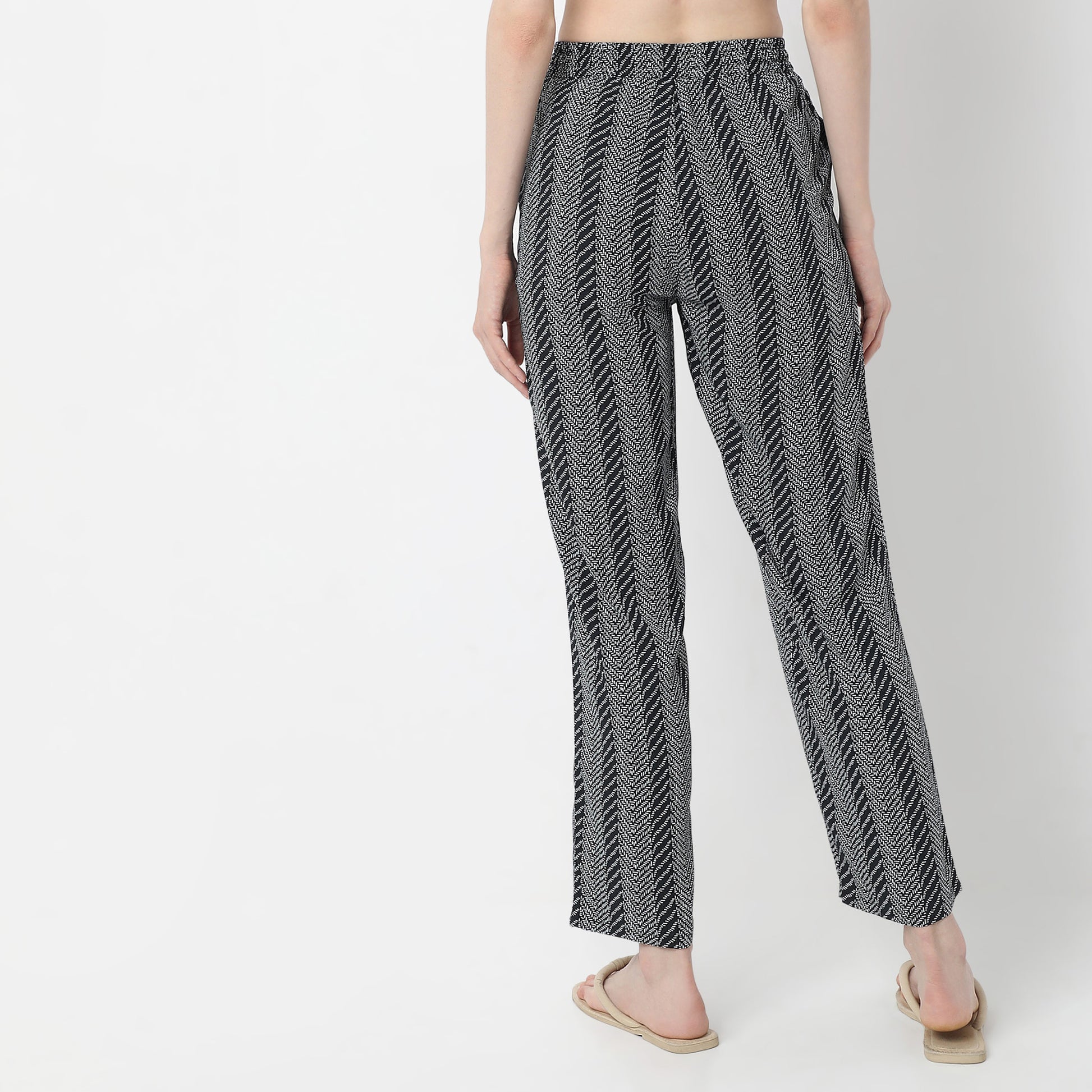 Abstract Print Cotton Palazzos