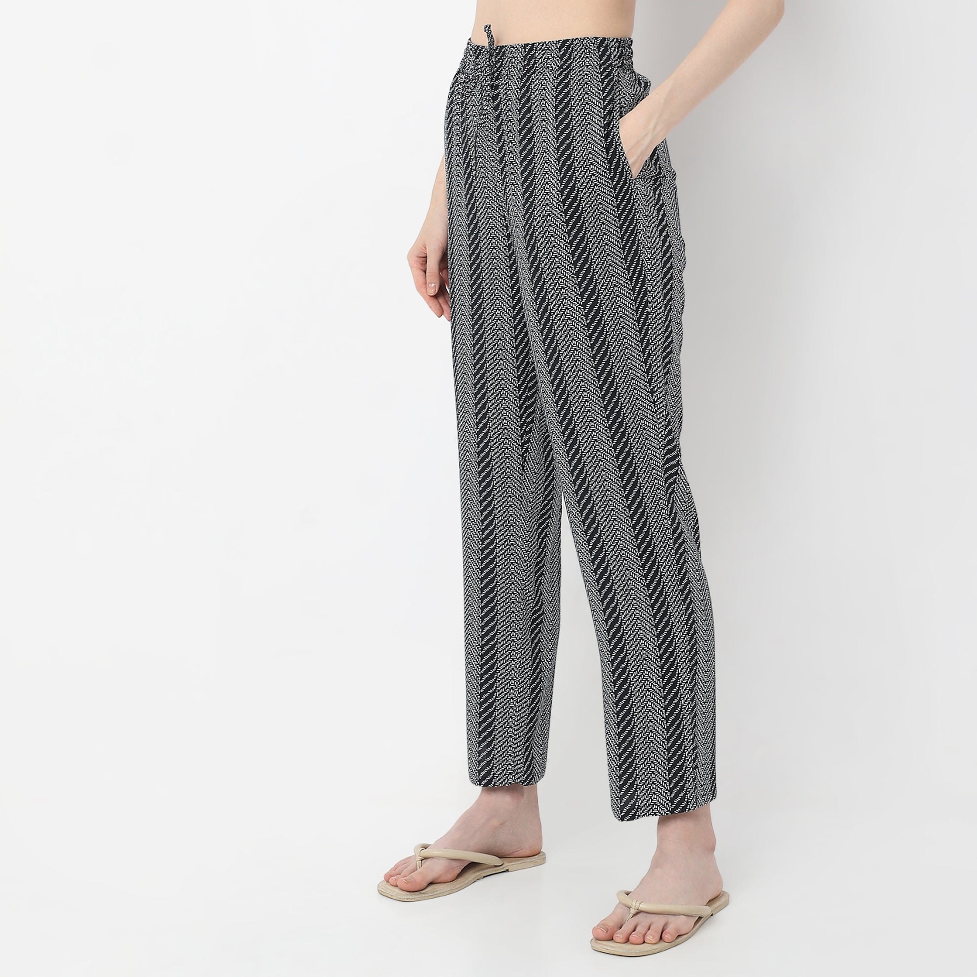 Abstract Print Cotton Palazzos