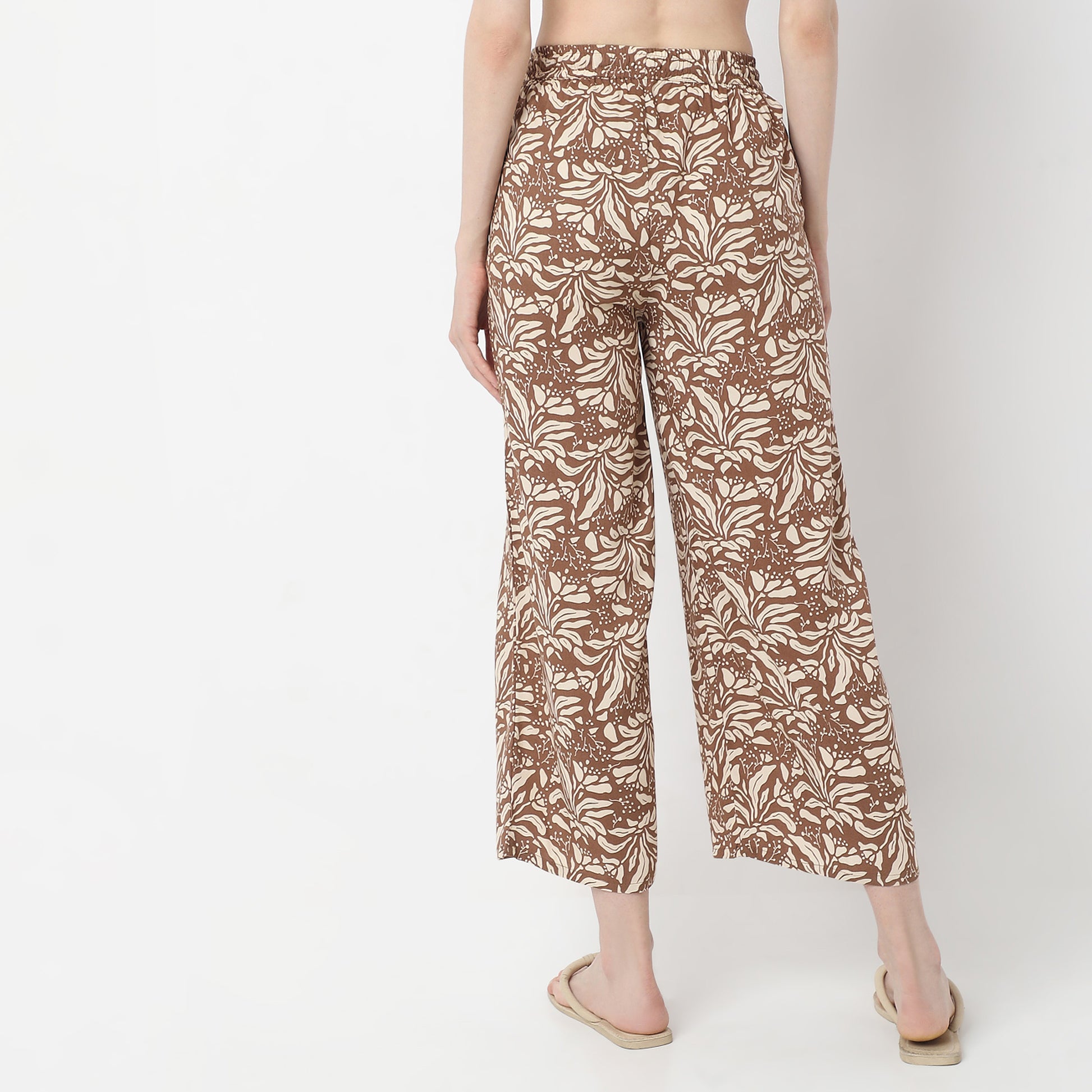 Floral Print Fashion Mid-Rise Palazzos