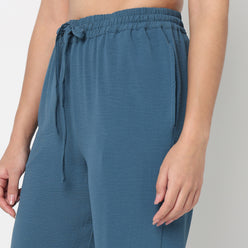 Solid Mid Rise Lounge Palazzos