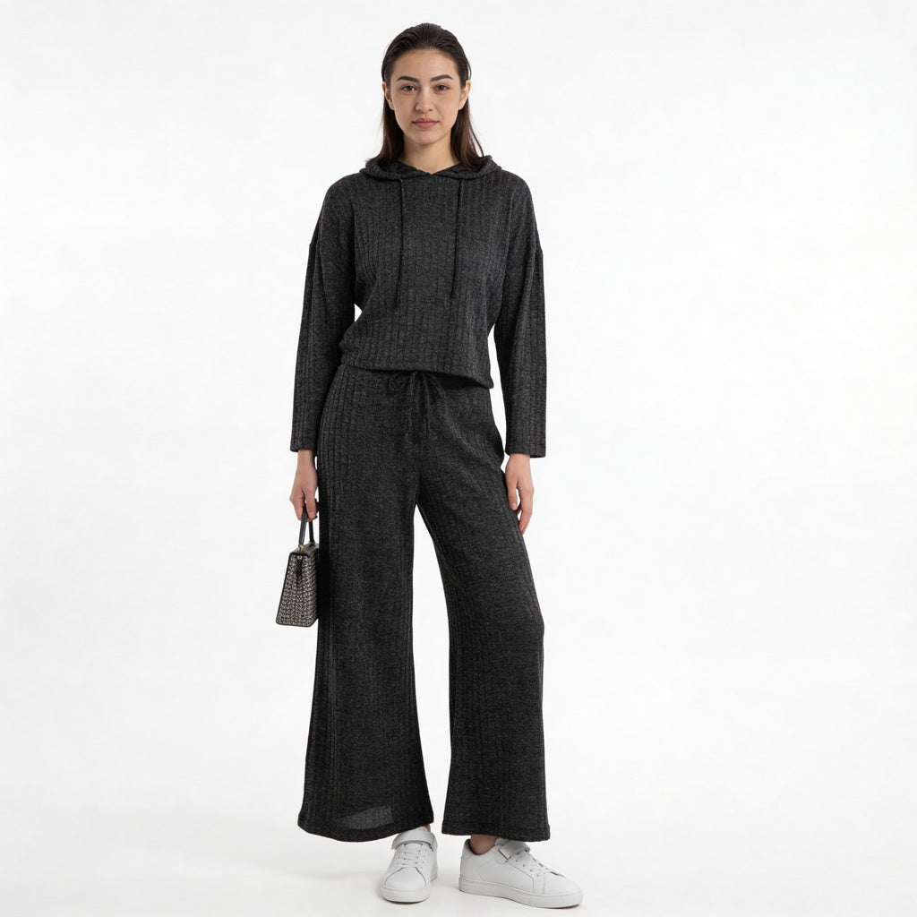 Cotton Ribbed Lounge Palazzo