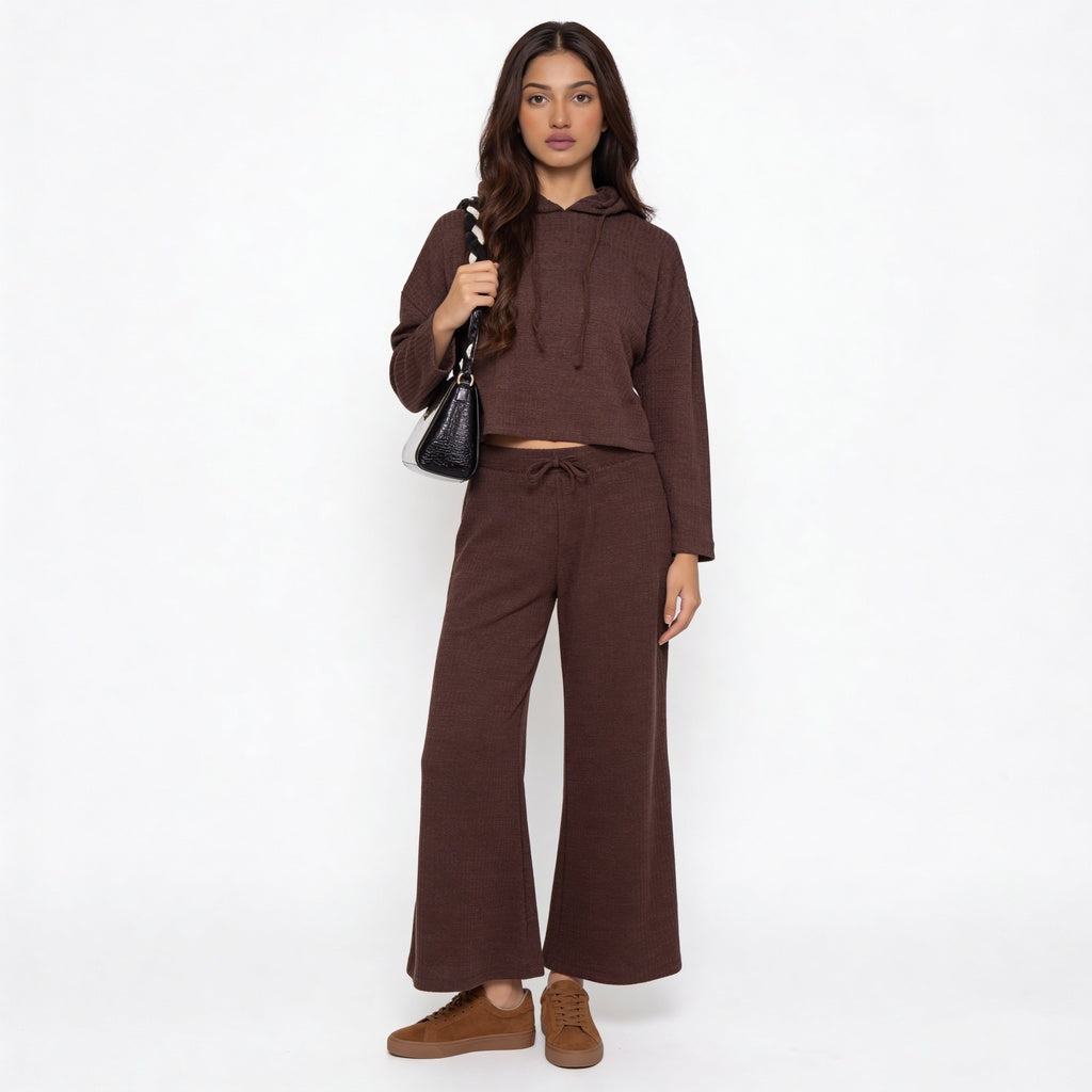 Solid Mid Rise Lounge Palazzos