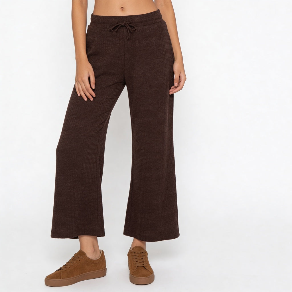 Solid Mid Rise Lounge Palazzos