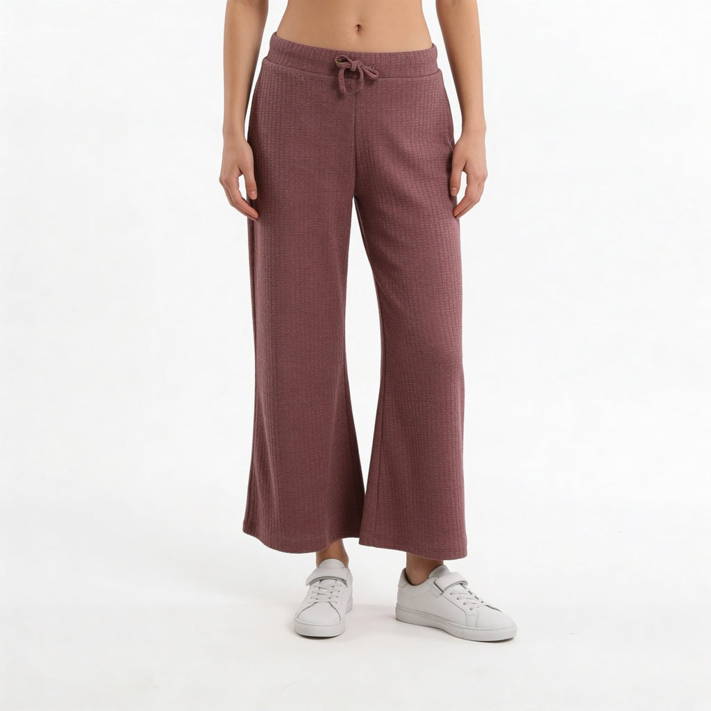 Solid Mid Rise Lounge Palazzos
