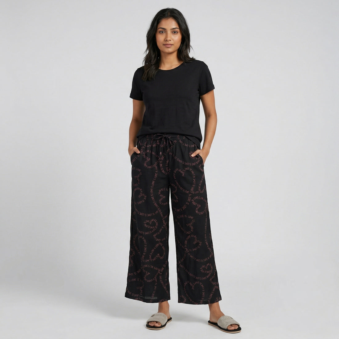 Abstract Mid Rise Lounge Pyjama