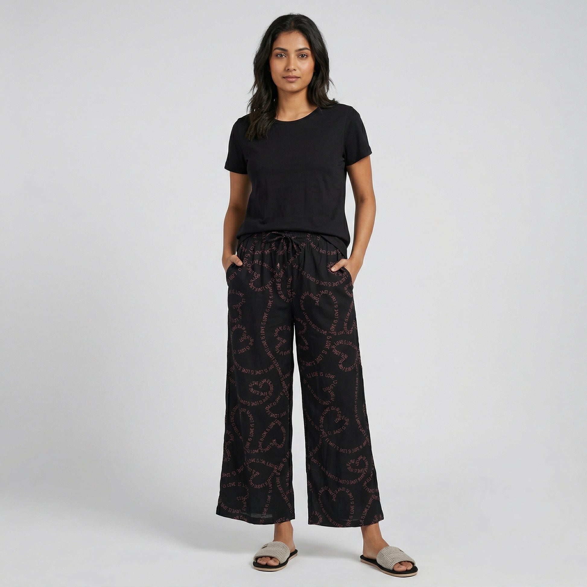 Abstract Mid Rise Lounge Pyjama