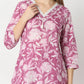 Floral Print V-Neck Straight Kurta and Pant with Dupatta Set